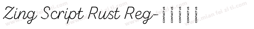 Zing Script Rust Reg字体转换